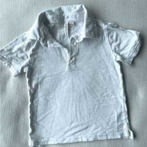 Janie and Jack White Polo 4T